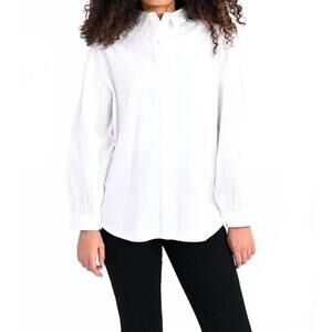 NEW MOLLY BRACKEN essential cotton shirt in white